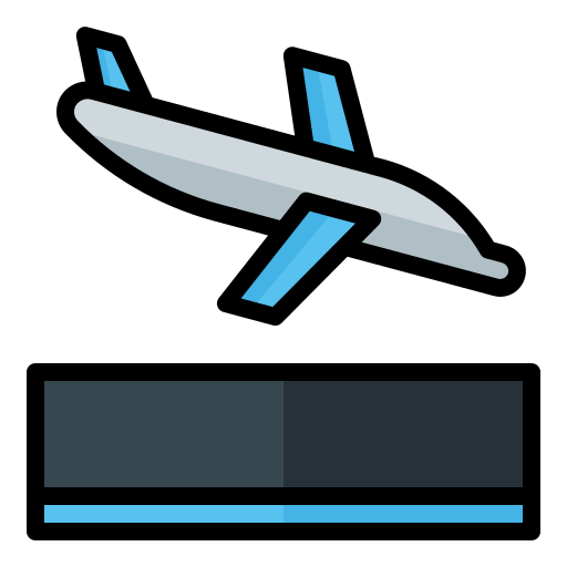 un atterrissage Generic Outline Color Icône