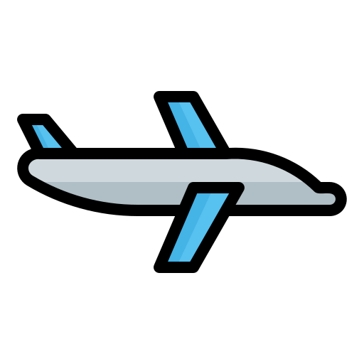 Plane Generic Outline Color icon