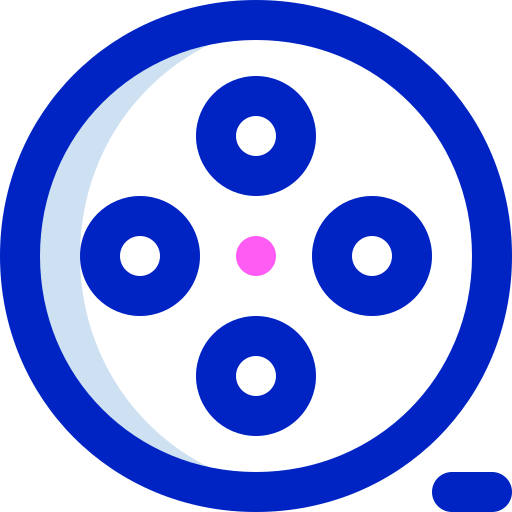 Film reel Super Basic Orbit Color icon