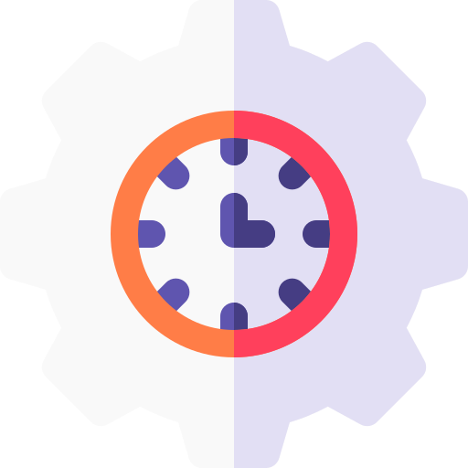 gestión del tiempo Basic Rounded Flat icono