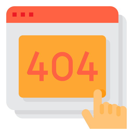 error 404 itim2101 Flat icono