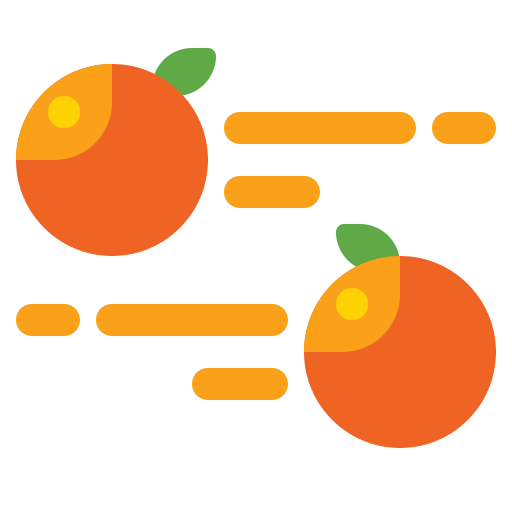 batalla de naranjas Flaticons Flat icono