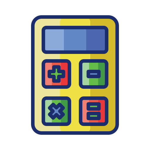 taschenrechner Flaticons Lineal Color icon