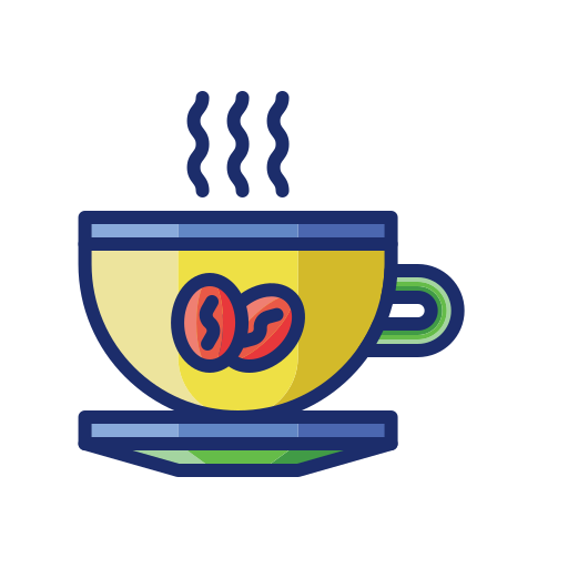 Кофе Flaticons Lineal Color иконка