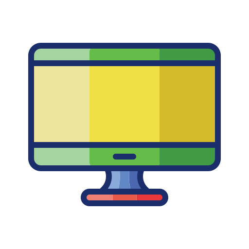 Monitor Flaticons Lineal Color icon