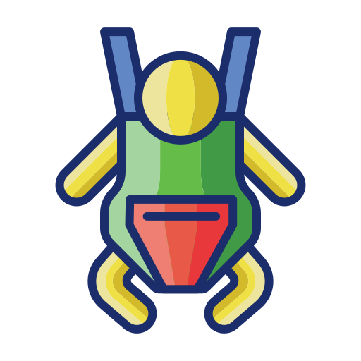 Baby carrier Flaticons Lineal Color icon