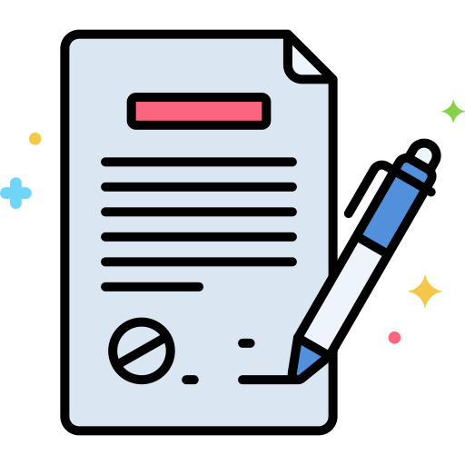 Contract Flaticons Lineal Color icon