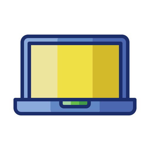 computadora portátil Flaticons Lineal Color icono