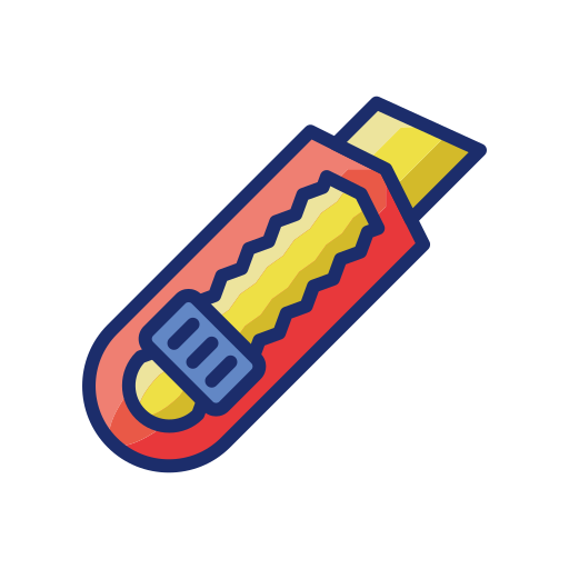 Paper knife Flaticons Lineal Color icon