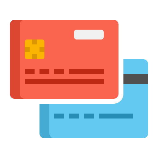 carta di credito Flaticons Flat icona