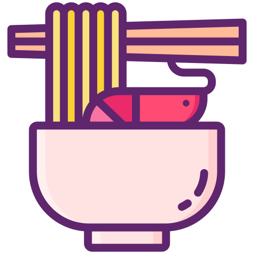 Pad thai Flaticons Lineal Color icon