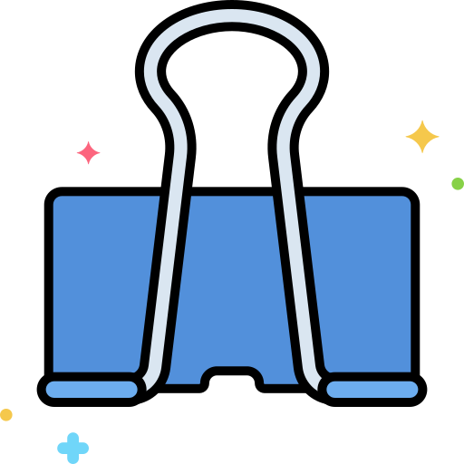 Paperclips Flaticons Lineal Color icon