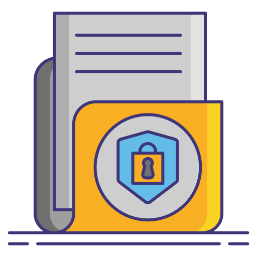 data encryptie Flaticons Lineal Color icoon