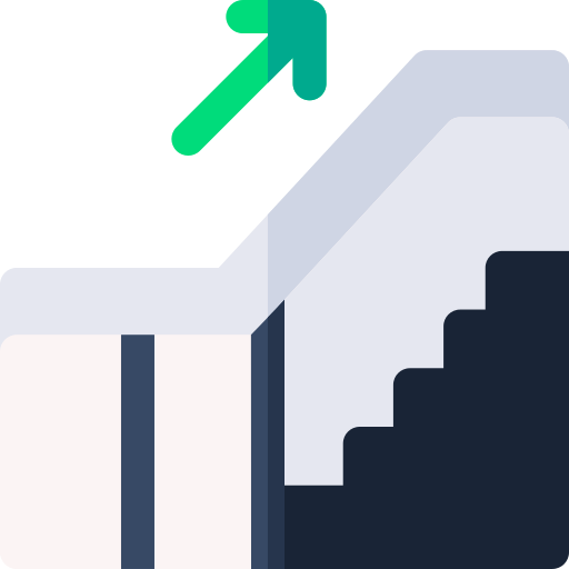 Escalator Basic Rounded Flat icon