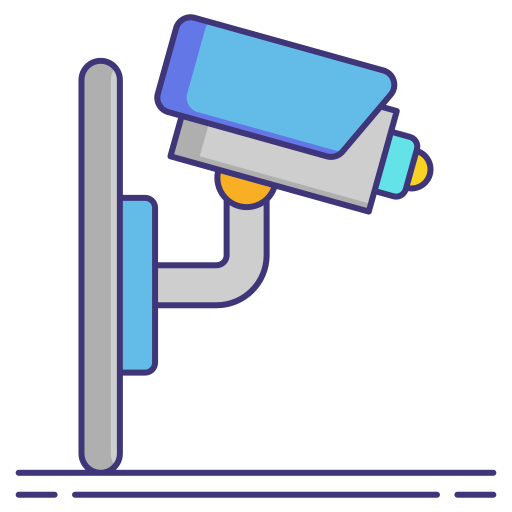 Surveillance camera Flaticons Lineal Color icon