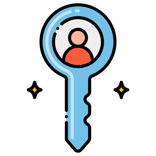 prywatny klucz Flaticons Lineal Color ikona