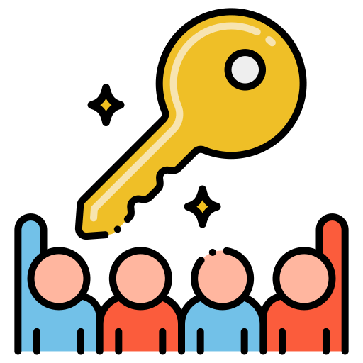 Public key Flaticons Lineal Color icon
