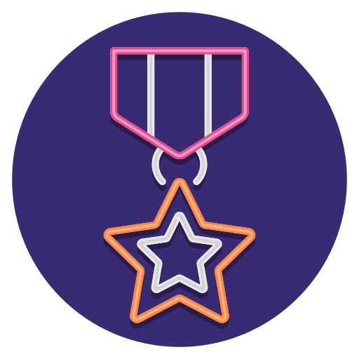 medalla Flaticons Flat Circular icono