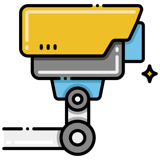 videocamera di sorveglianza Flaticons Lineal Color icona