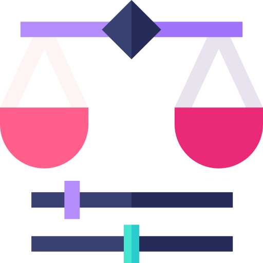 색의 균형 Basic Straight Flat icon