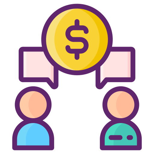 Money talk Flaticons Lineal Color icon