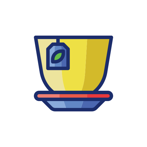 taza para té Flaticons Lineal Color icono