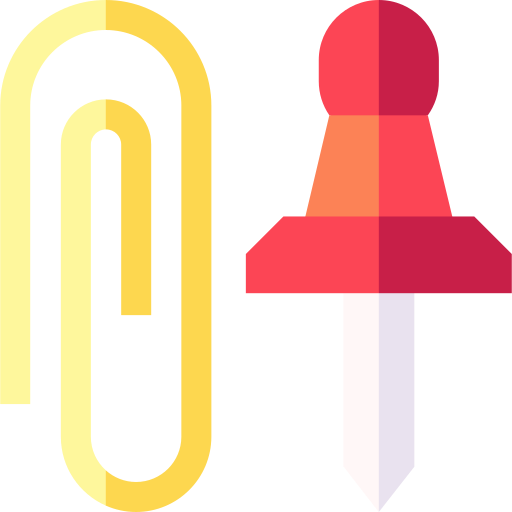 büroklammer Basic Straight Flat icon