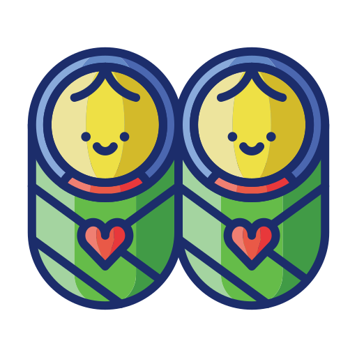 Twins Flaticons Lineal Color icon