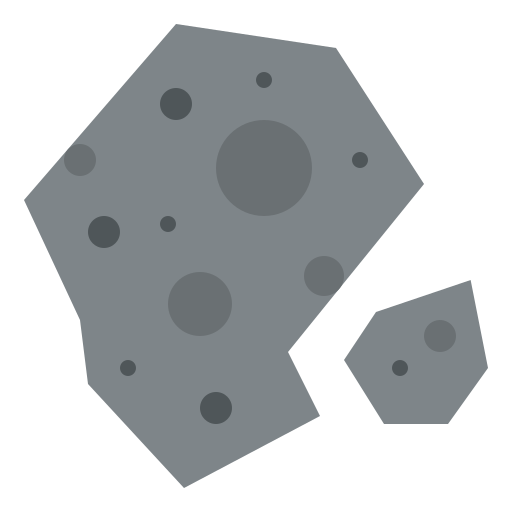 asteroid Iconixar Flat icon