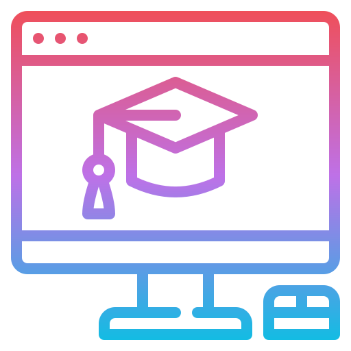 online onderwijs Iconixar Gradient icoon
