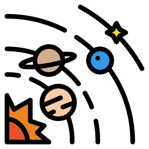 astronomía Iconixar Lineal Color icono