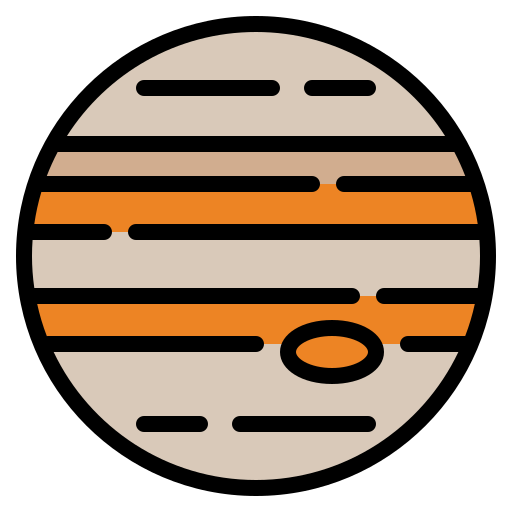 木星 Iconixar Lineal Color icon