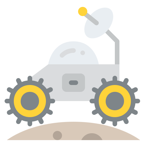 rover lunar Iconixar Flat icono
