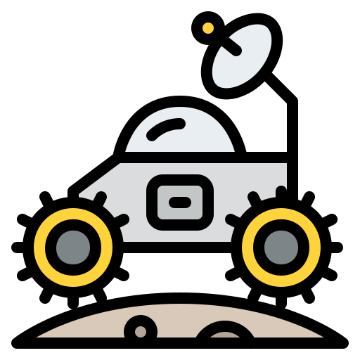 rover lunare Iconixar Lineal Color icona