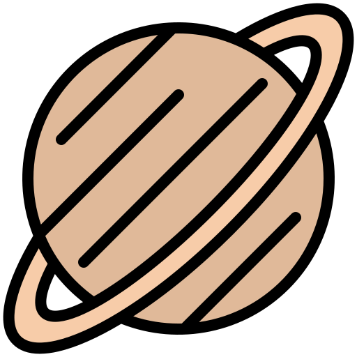 Сатурн Iconixar Lineal Color иконка
