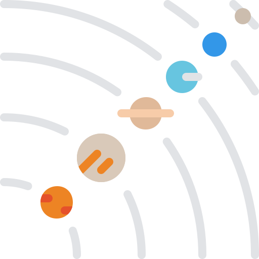 Solar system Iconixar Flat icon