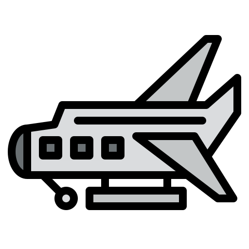 space shuttle Iconixar Lineal Color icon