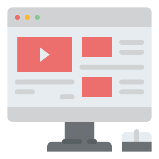 video e audio Iconixar Flat icona