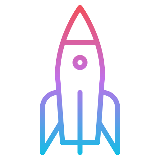 Rocket ship Iconixar Gradient icon