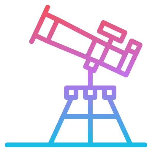망원경 Iconixar Gradient icon