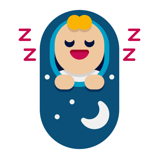 bebé durmiendo Flaticons Flat icono