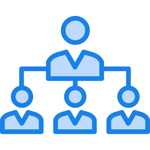 Hierarchical structure Generic Blue icon