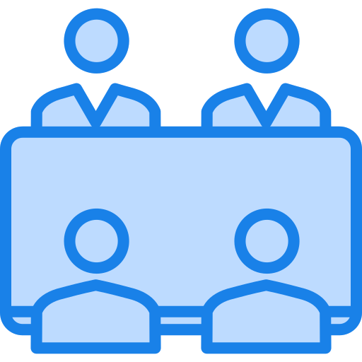 Business meeting Generic Blue icon