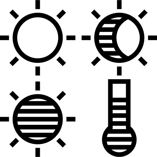 tempo atmosferico Detailed Straight Lineal icona