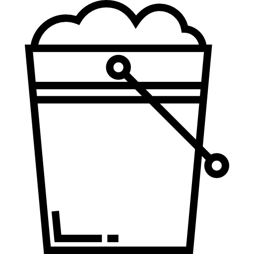 cubeta Detailed Straight Lineal icono