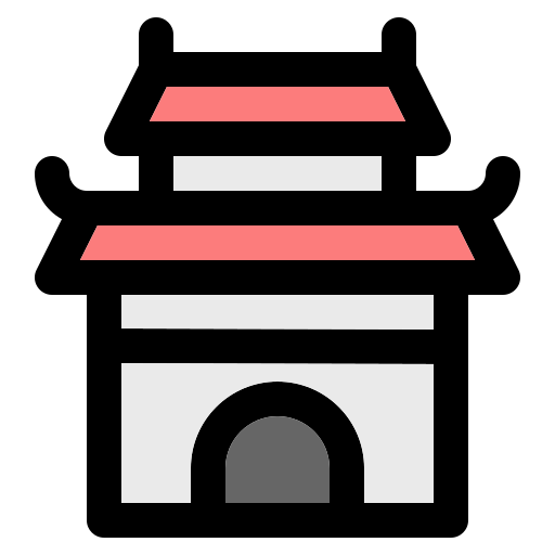 pagode Generic Outline Color icon