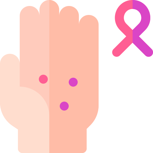 Skin cancer Basic Rounded Flat icon