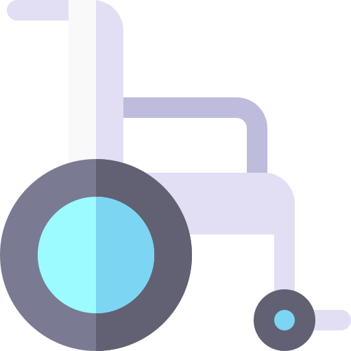 Wheel chair Basic Rounded Flat icon