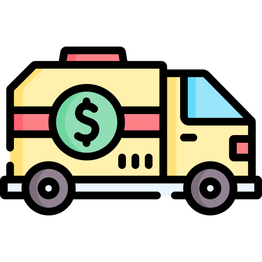 Bank truck Special Lineal color icon