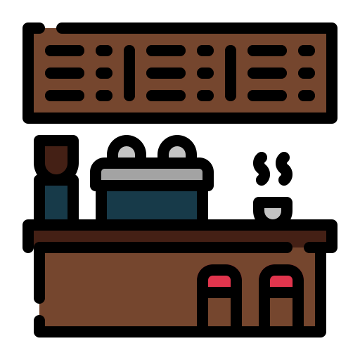Bar counter Generic Outline Color icon